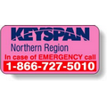 Fluorescent Pink Paper Roll Labels Stock Rectangle (1"x2")